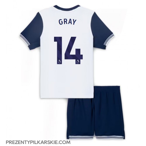 Stroje piłkarskie Tottenham Hotspur Archie Gray #14 Koszulka Podstawowej dla dzieci 2024-25 Krótki Rękaw (+ szorty)